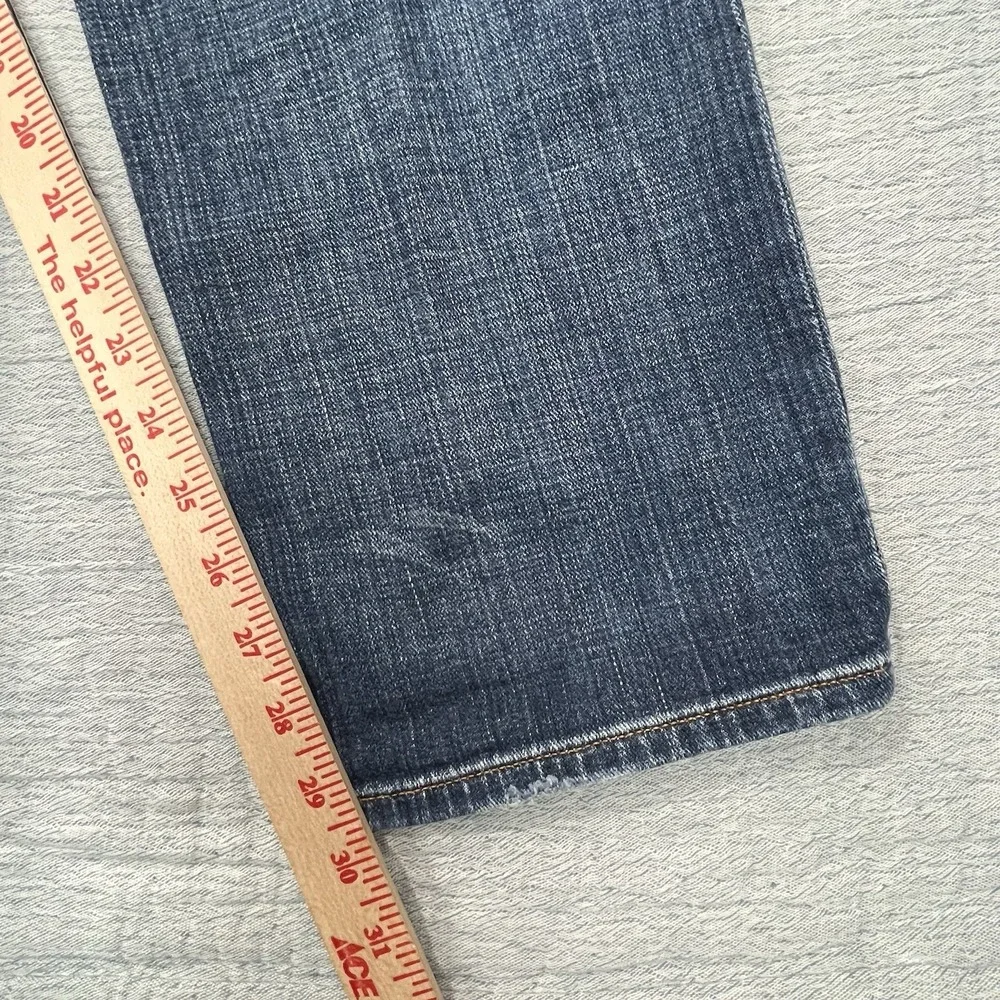 J Crew‎ Flex Jeans Mens 36x30 Slim Straight Stretch Light Wash Distressed